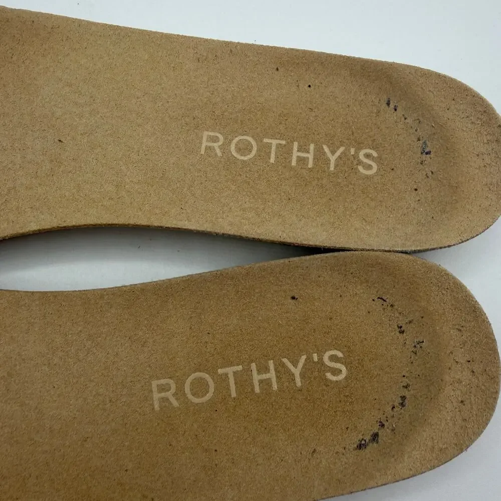 Rothy’s The Espadrille Flat in Black Boardwalk Knit Size 6.5 Jute Sole Slip On